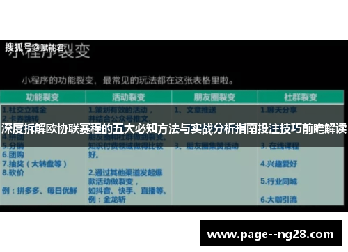 深度拆解欧协联赛程的五大必知方法与实战分析指南投注技巧前瞻解读